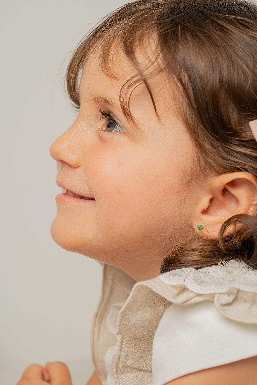 Baby Emerald Studs
