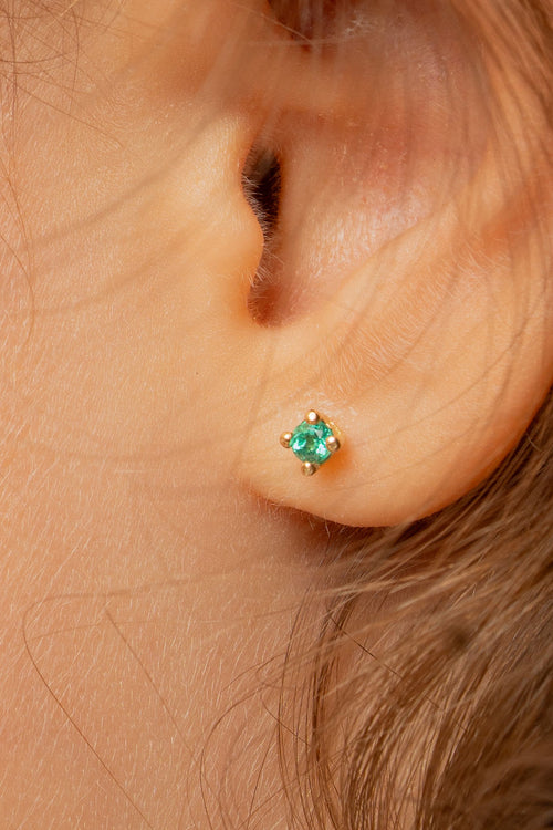 Baby Emerald Studs