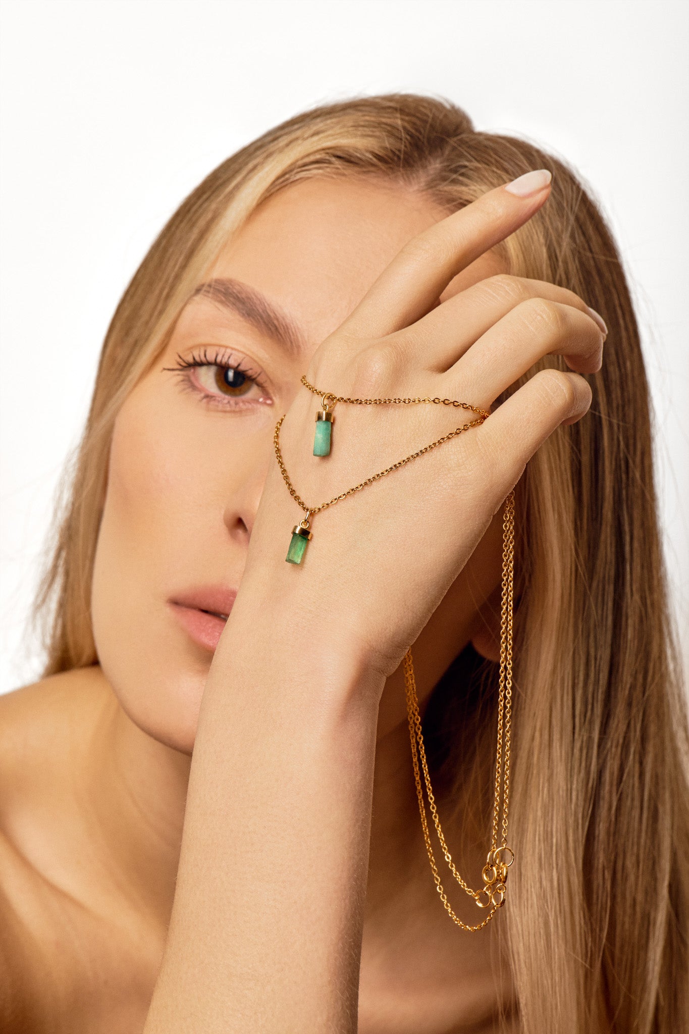 Raw Emerald Charm II