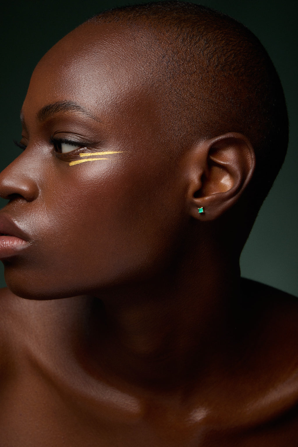 Square Emerald Studs